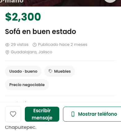 Contacta al vendedor